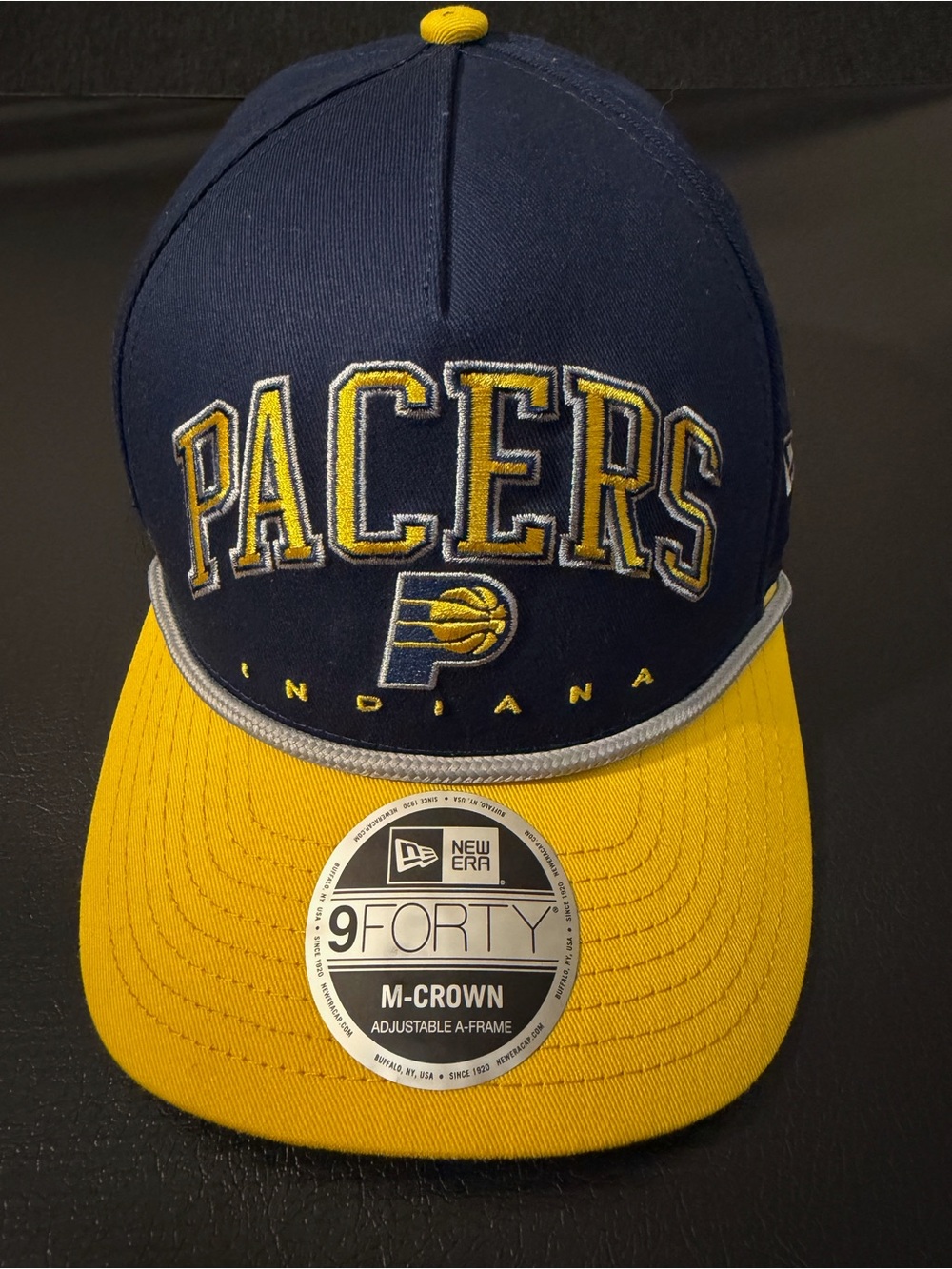 New Era Pacers Navy and Yellow 9FORTY Team Cap